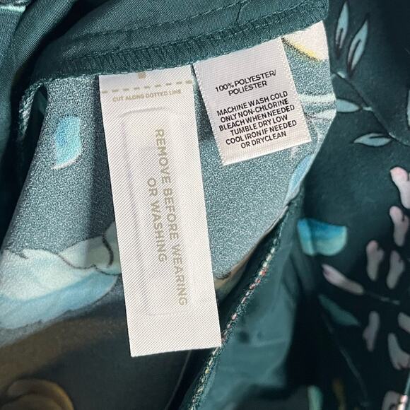 NWT LOFT green floral moody botanical trousers dress pants Size 6 office career - Picture 6 of 6